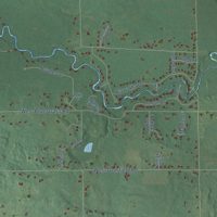 Second close-up of the map of Deerfield, Isabella County, Michigan print showing more streets and buildings