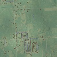 Second close-up of the map of Deerfield, Lapeer County, Michigan print showing more streets and buildings
