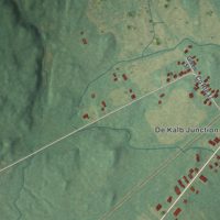 Second close-up of the map of DeKalb Junction, New York print showing more streets and buildings