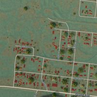 Second close-up of the map of Del Norte, Colorado print showing more streets and buildings