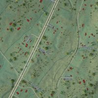 Second close-up of the map of Delano, Tennessee print showing more streets and buildings