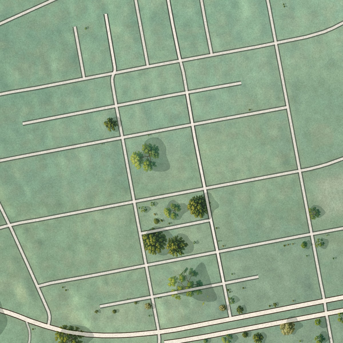 Second close-up of the map of Delaware Park, New Jersey print showing more streets and buildings