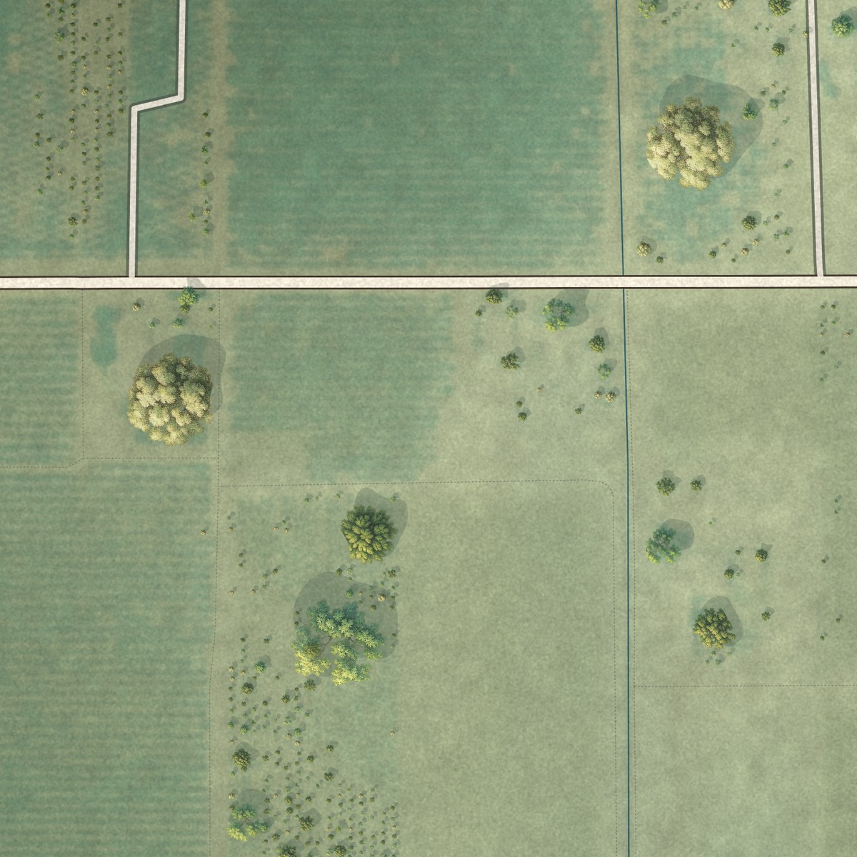 Second close-up of the map of Delft Colony, California print showing more streets and buildings