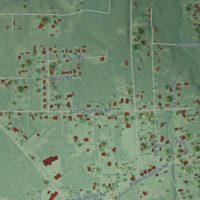 Second close-up of the map of DeLisle, Mississippi print showing more streets and buildings