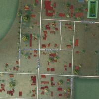 Second close-up of the map of Dell City, Texas print showing more streets and buildings