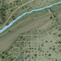 Second close-up of the map of Delleker, California print showing more streets and buildings