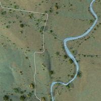 Second close-up of the map of Dellrose, Tennessee print showing more streets and buildings