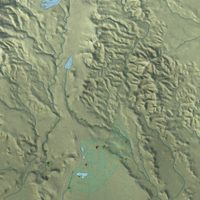Second close-up of the map of Delta, Colorado print showing more streets and buildings