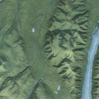 Second close-up of the map of Deltana, Alaska print showing more streets and buildings
