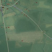Second close-up of the map of Delway, North Carolina print showing more streets and buildings