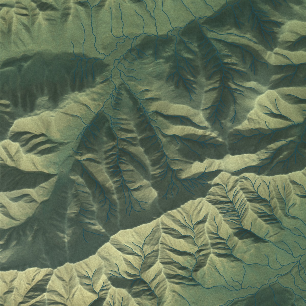 Second close-up of the map of Denali Park, Alaska print showing more streets and buildings