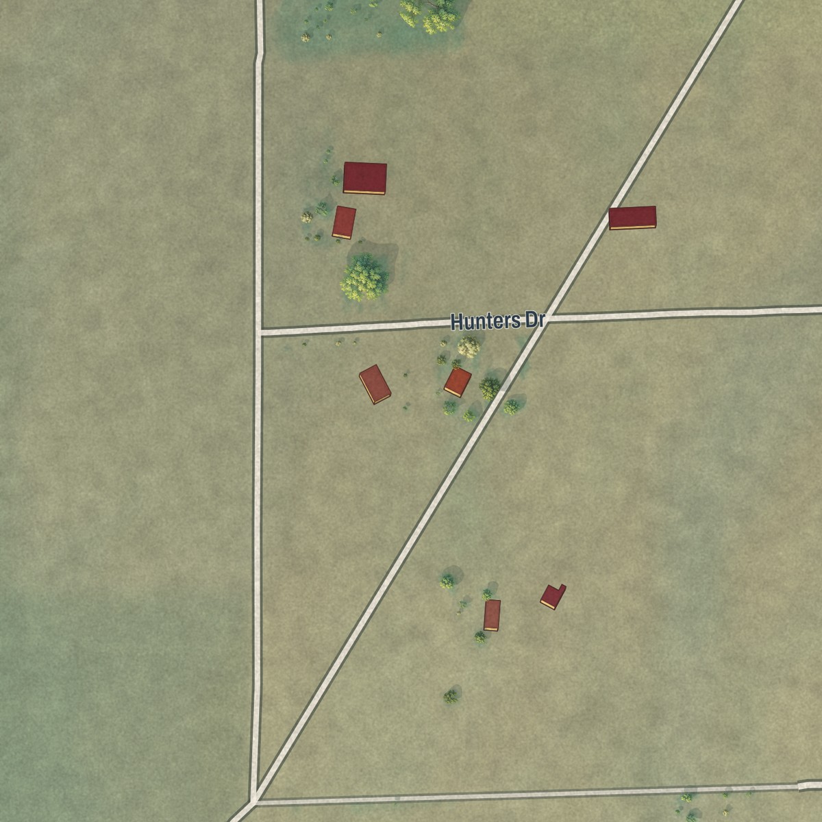 Second close-up of the map of Denio, Nevada print showing more streets and buildings