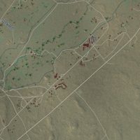 Second close-up of the map of Dennehotso, Arizona print showing more streets and buildings