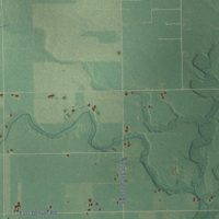 Second close-up of the map of Denver, Isabella County, Michigan print showing more streets and buildings