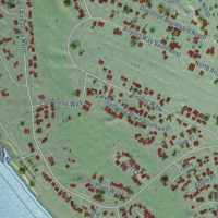 Second close-up of the map of Desert Aire, Washington print showing more streets and buildings