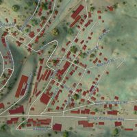 Second close-up of the map of Despard, West Virginia print showing more streets and buildings