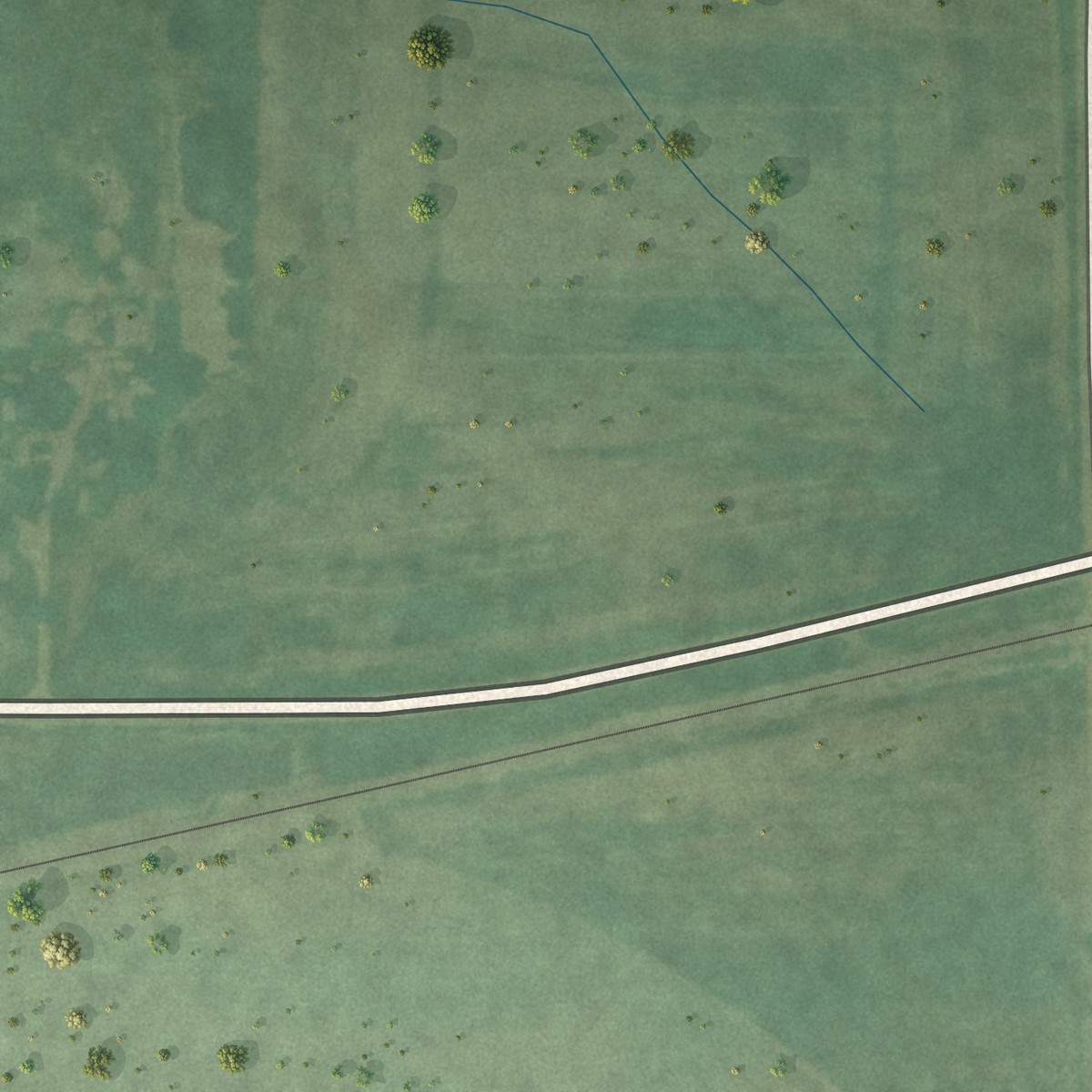 Second close-up of the map of Detroit, Kansas print showing more streets and buildings