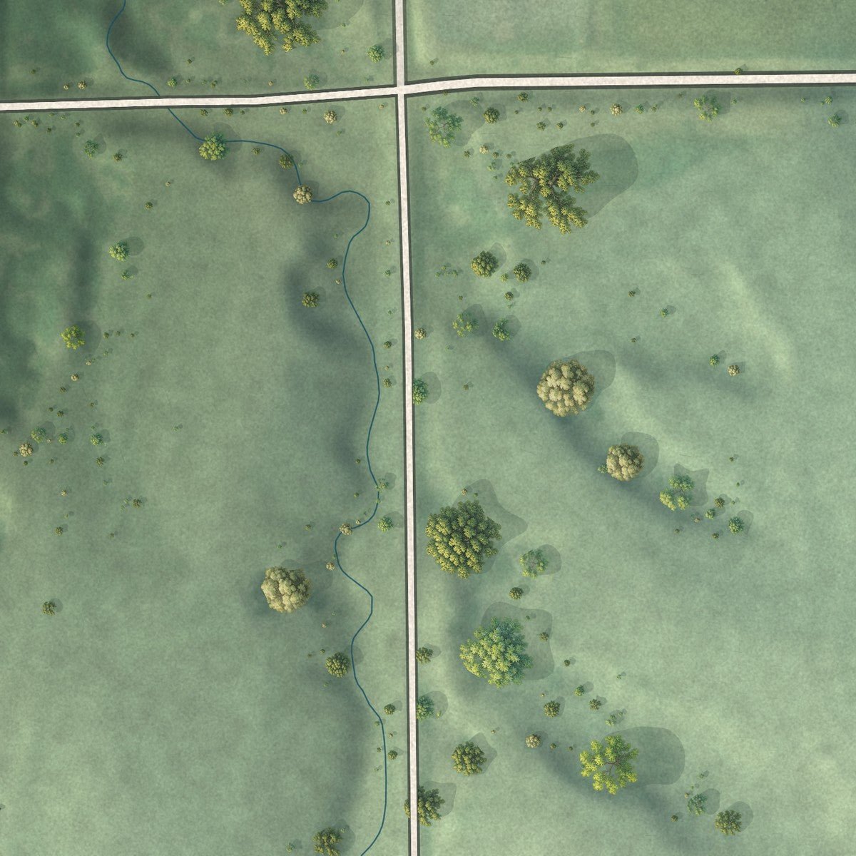 Second close-up of the map of Deweese, Nebraska print showing more streets and buildings