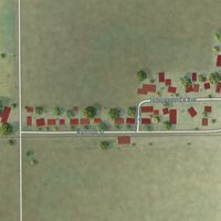 Second close-up of the map of Dewey, Illinois print showing more streets and buildings