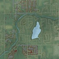 Second close-up of the map of DeWitt, Clinton County, Michigan print showing more streets and buildings