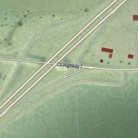 Second close-up of the map of Dexter, Minnesota print showing more streets and buildings