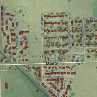 Second close-up of the map of Diamond, Illinois print showing more streets and buildings