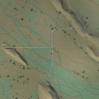 Second close-up of the map of Diamond, Oregon print showing more streets and buildings