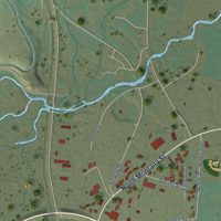 Second close-up of the map of Dillon, Montana print showing more streets and buildings