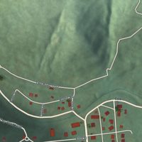 Second close-up of the map of Dillonvale, Ohio print showing more streets and buildings