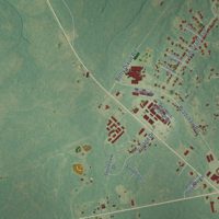Second close-up of the map of Dixon, North Carolina print showing more streets and buildings