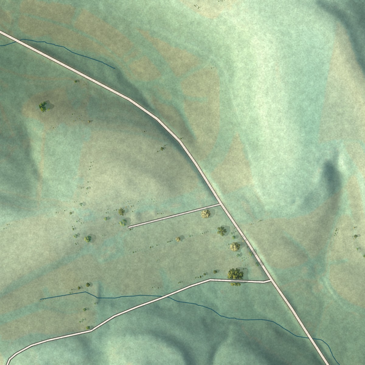 Second close-up of the map of Dixonville, Pennsylvania print showing more streets and buildings