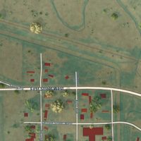 Second close-up of the map of Dodson, Montana print showing more streets and buildings
