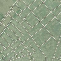 Second close-up of the map of Dolfield, Maryland print showing more streets and buildings