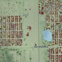 Second close-up of the map of Dolton, Illinois print showing more streets and buildings