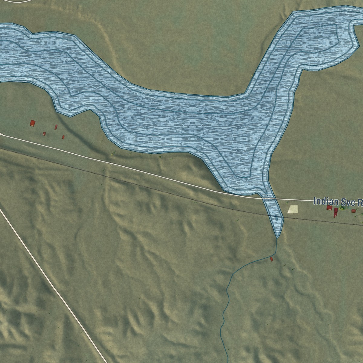 Second close-up of the map of Domingo, New Mexico print showing more streets and buildings