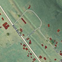 Second close-up of the map of Donalds, South Carolina print showing more streets and buildings