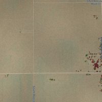 Second close-up of the map of Dora, New Mexico print showing more streets and buildings