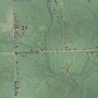 Second close-up of the map of Dover, Lenawee County, Michigan print showing more streets and buildings