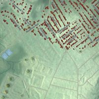 Second close-up of the map of Dover, New Jersey print showing more streets and buildings