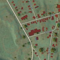Second close-up of the map of Dover Plains, New York print showing more streets and buildings