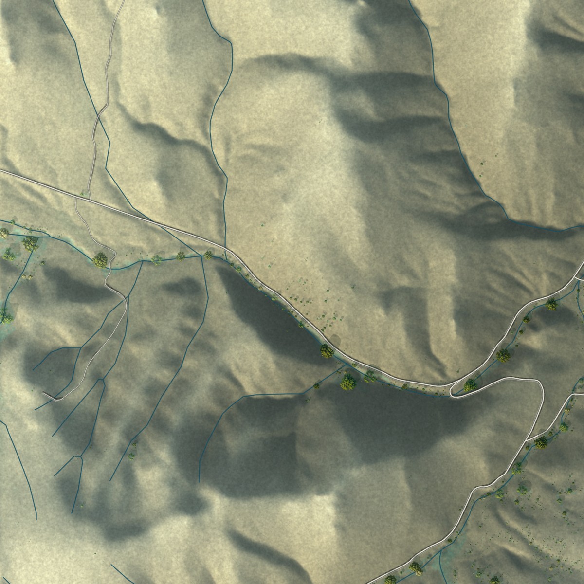 Second close-up of the map of Doyle, California print showing more streets and buildings
