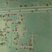 Second close-up of the map of Doyline, Louisiana print showing more streets and buildings