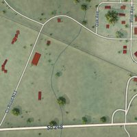 Second close-up of the map of Draper, South Dakota print showing more streets and buildings