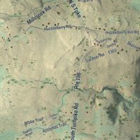 Second close-up of the map of Dreher, Pennsylvania print showing more streets and buildings