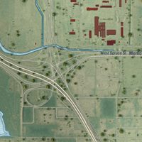 Second close-up of the map of Drew Park, Florida print showing more streets and buildings