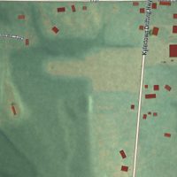 Second close-up of the map of Drifting, Pennsylvania print showing more streets and buildings