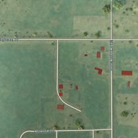 Second close-up of the map of Driscoll, North Dakota print showing more streets and buildings
