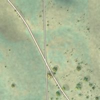 Second close-up of the map of Drummond, Idaho print showing more streets and buildings