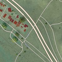 Second close-up of the map of Drummond, Montana print showing more streets and buildings
