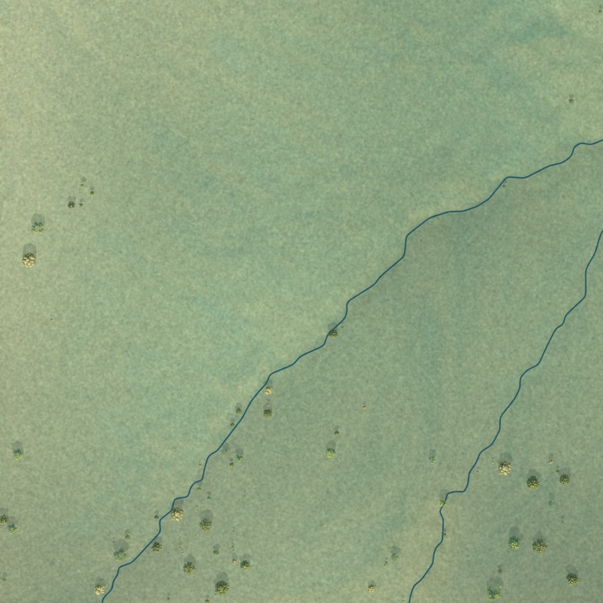 Second close-up of the map of Dry Creek, Alaska print showing more streets and buildings
